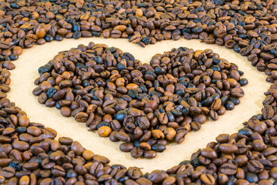 Full frame shot of roasted coffee beans