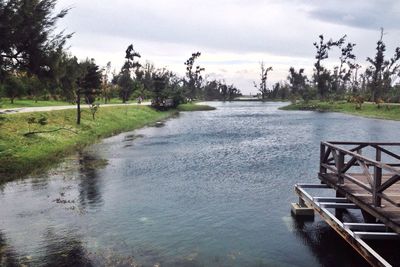 Scenic view of river against sky