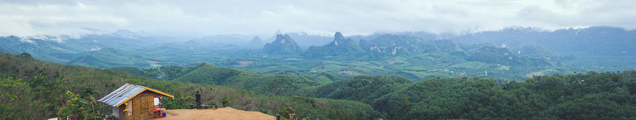 View point of doi tapang, sawi district, chumphon, thailand. during the rainy season