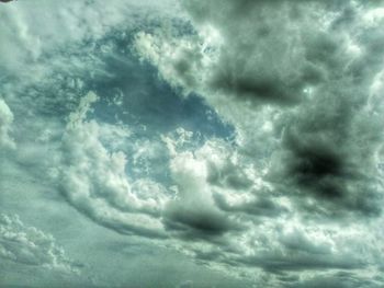 Low angle view of cloudy sky