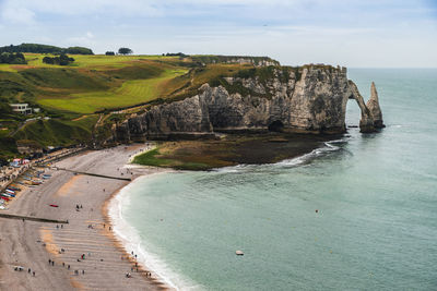 View of cliffs at seaside