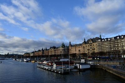 Boats in harbor