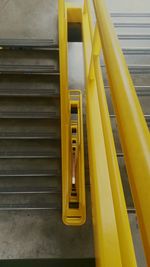 Yellow staircase in city