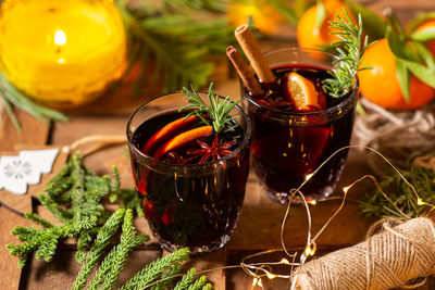 Close-up of drink on table