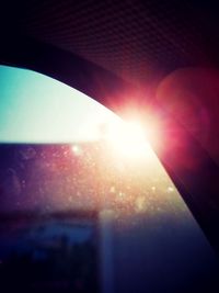 Sun shining through window