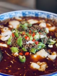 Close-up of meal served in bowl