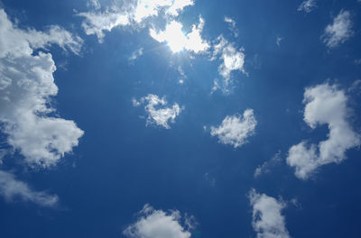 Low angle view of clouds in sky