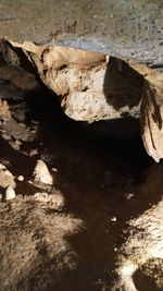 High angle view of rock formation