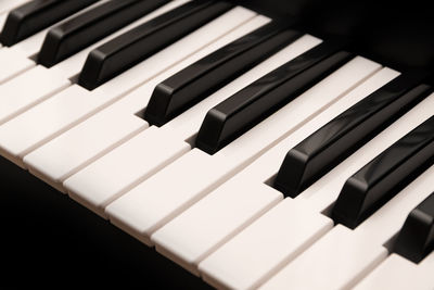 Close-up of piano keys