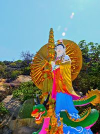 Full length of young woman in temple