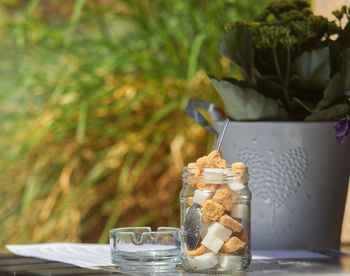 Close-up of drink on table