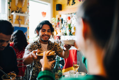 Group of people at restaurant