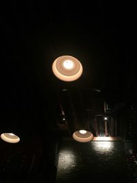 Electric lamp in dark room