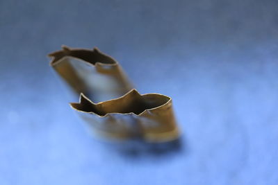 High angle view of fish shape cookie cutter on table