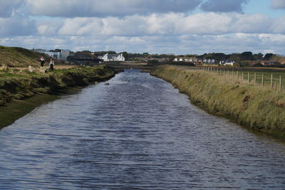 Scenic view of river against sky