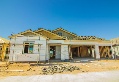 Built structure against clear blue sky