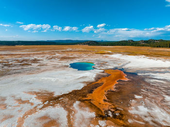 Upper geyser basin of yellowstone national park, wyoming