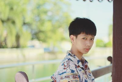 Close-up portrait of boy