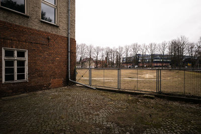 Built structures against the sky