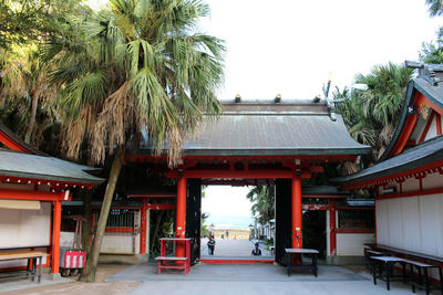 Exterior of temple building