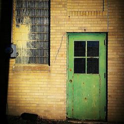 Brick wall with windows