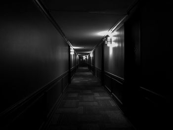 Empty corridor of building
