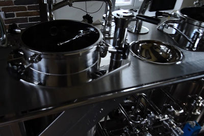 High angle view of machine in kitchen