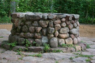 Wishing well on field