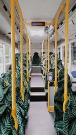 Empty seats in train