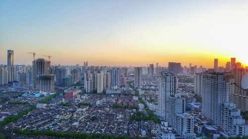 Cityscape at sunset