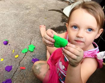 Portrait of cute girl