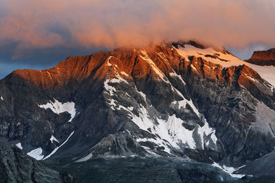 Scenic view of snowcapped mountain