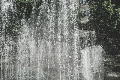 Scenic view of waterfall