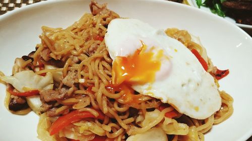 Close-up of served food