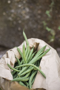 High angle view of vegetables