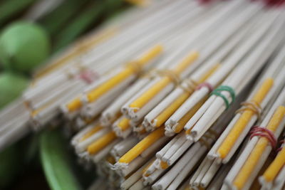 Close-up of colorful objects