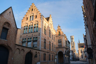 Low angle view of old building against sky