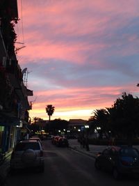 Dramatic sky over city