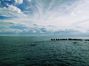 Scenic view of sea against sky