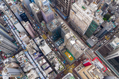 Aerial view of buildings in city