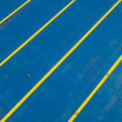 View of road against blue sky