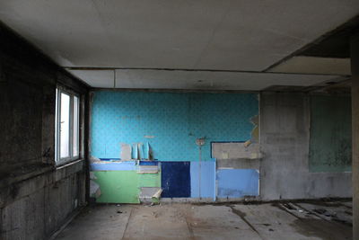 Interior of abandoned house