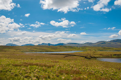 Panorama of loch mealt, isle of skye, scotland