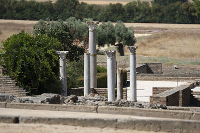 Old ruin structure on landscape