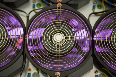 Close up of purple ceiling