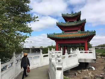 View of temple against sky