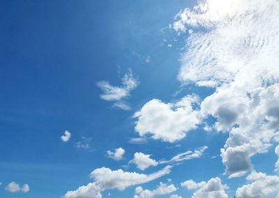 Low angle view of clouds in sky