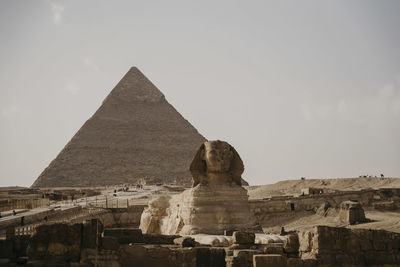 Egypt, cairo, great pyramid of giza and great sphinx of giza