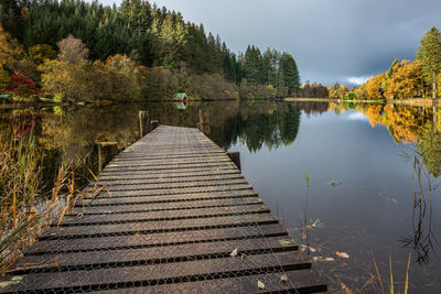 The old jetty on loch ard in the scottish highlands