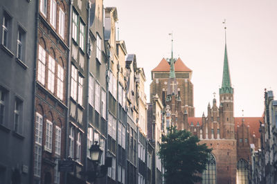 Low angle view of buildings against sky